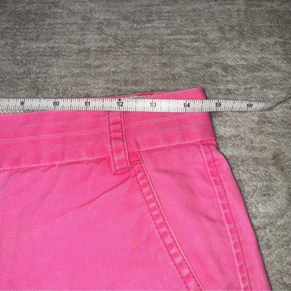 J. Crew “Broken In” Chino Flat Front Mid Rise Cotton Shorts Neon Pink Women's 00 - Picture 6 of 7